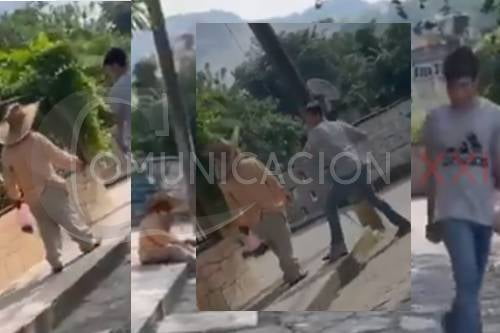 Video: !!Indignante¡¡ Joven golpea a un abuelito y se ¡graba en video!